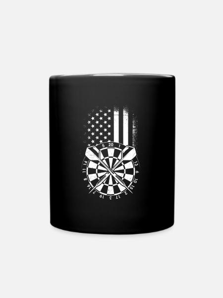 Darts USA Flag Dart Flight Dart - Full Colour Mug - black