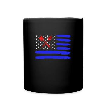 Fléchettes du drapeau des États-Unis pour les joueurs de fléchettes - Mug uni - noir - Devant