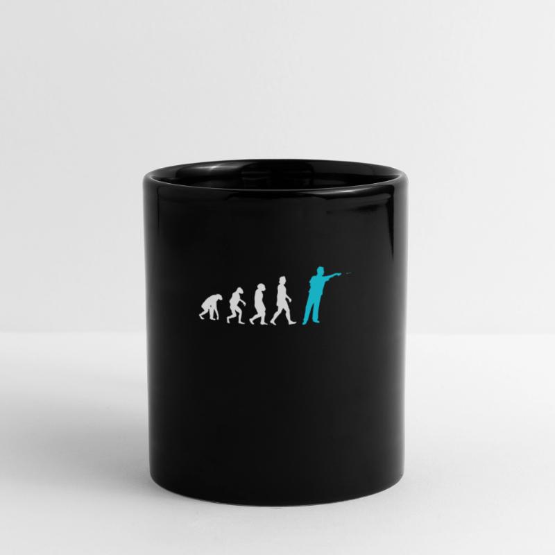 Darts Evolution Darts Player Throws Dart Full Colour Mug