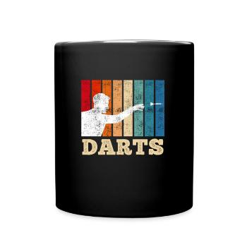 Darts players dartboard darts darts - Full Colour Mug - black - Front