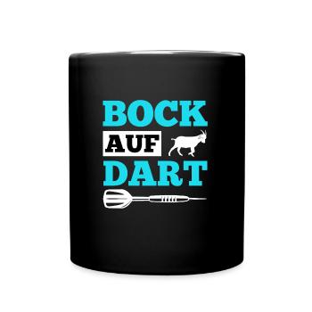 Bock on Dart play Dartpfeile Darts Darts - Full Colour Mug - black - Front