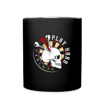 Darts Bone Face Dartboard Darts Darts - Full Colour Mug - black - Front