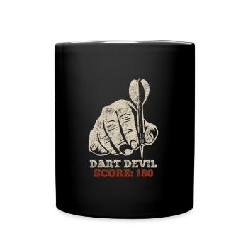 Dart Devil Score Dartpfeile 180 in Darts - Full Colour Mug - black - Front