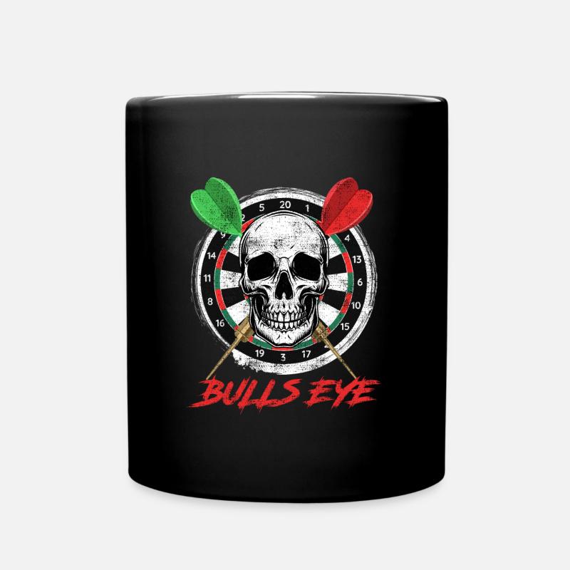 Bullseye Darts Knochen Gesicht Dartscheibe Dart - Tasse einfarbig - Schwarz