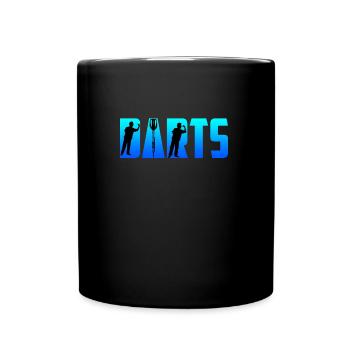 Darts Dart Pfeile Dart Zubehör Dart - Tasse einfarbig - Schwarz - Vorne