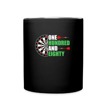 Dartscheibe Dart 180 in Darts - Tasse einfarbig - Schwarz - Vorne