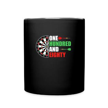 Dartscheibe Dart 180 in Darts - Tasse einfarbig - Schwarz - Vorne