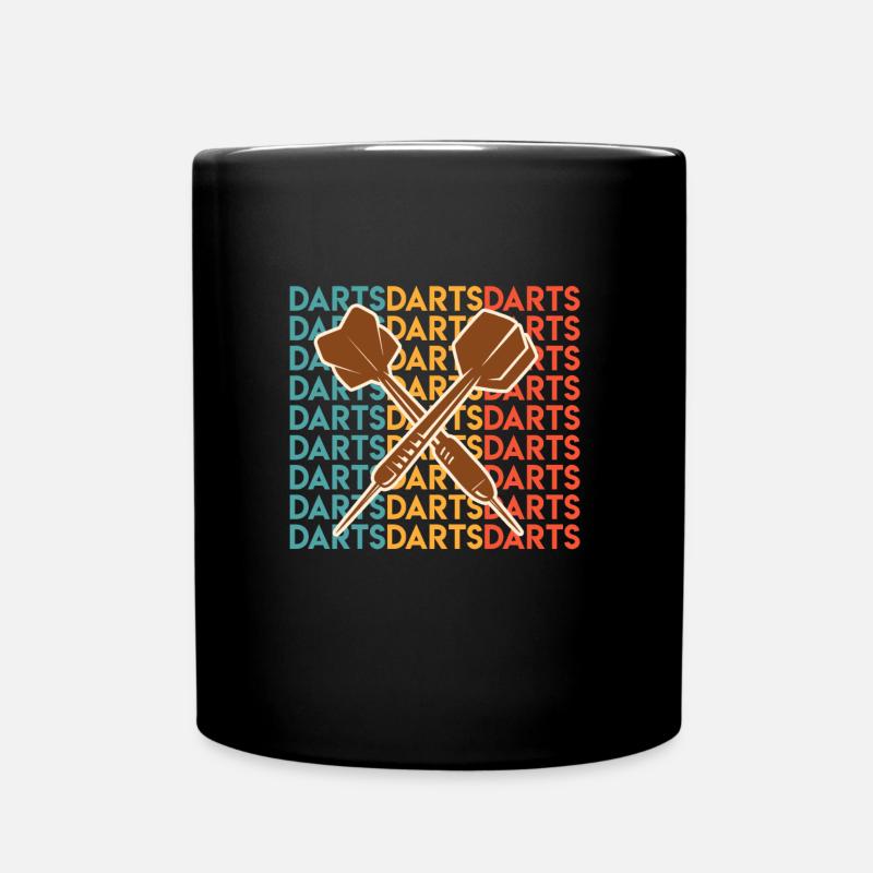 Darts spielen Dart Pfeile darten Dart - Tasse einfarbig - Schwarz