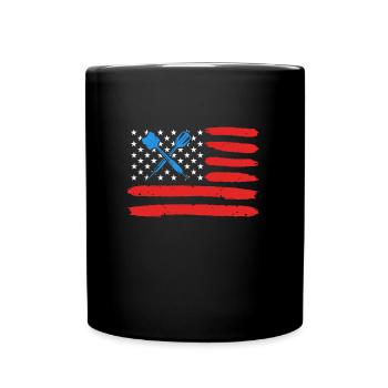 Fléchettes du drapeau des États-Unis pour les joueurs de fléchettes - Mug uni - noir - Devant