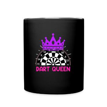 Dart Queen Dart Accessoires Fléchettes pour femmes - Mug uni - noir - Devant