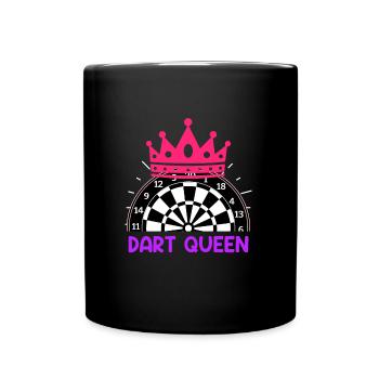 Dart Queen Dart Accessoires Fléchettes pour femmes - Mug uni - noir - Devant