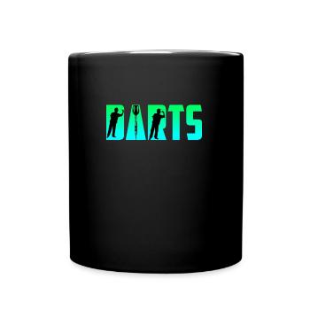 Darts Dart Pfeile Dart Zubehör Dart - Tasse einfarbig - Schwarz - Vorne