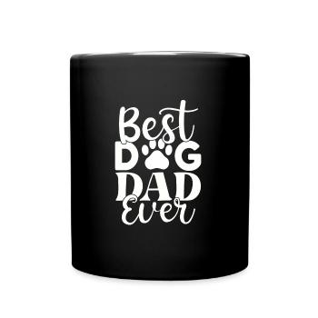 Meilleur papa chien de tous les temps - Mug uni - noir - Devant