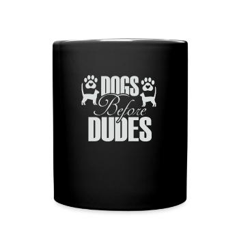 Hunde vor Kerlen - Tasse einfarbig - Schwarz - Vorne