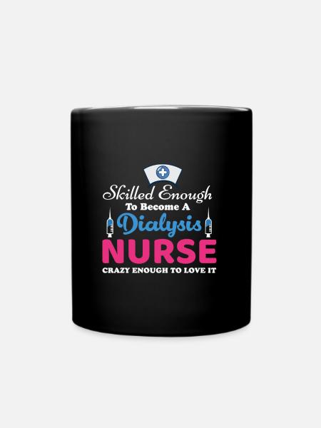 Dialyse Krankenschwester - Tasse einfarbig - Schwarz
