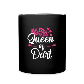 Queen of Darts Dart Accessoires Femmes en fléchettes - Mug uni - noir - Devant