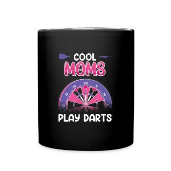 Cool Mamas Play Darts Women Darts Accessories Darts - Full Colour Mug - black - Front