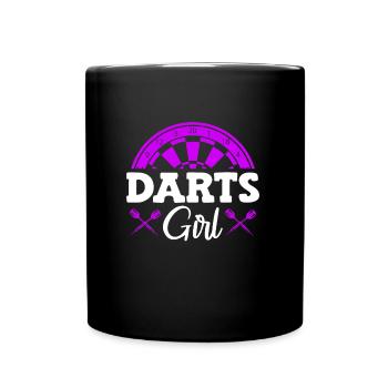 Darts Girl Women's Darts Play Darts Accessories Darts - Full Colour Mug - black - Front