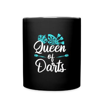 Queen of Darts Dart Accessoires Femmes en fléchettes - Mug uni - noir - Devant