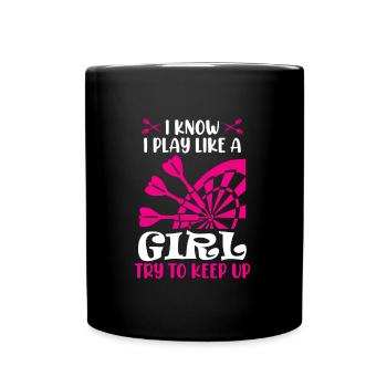 Girls Darts Women Darts Darts Dartboard Darts - Full Colour Mug - black - Front