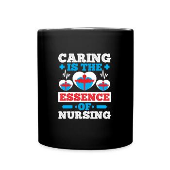 La bienveillance est l’essence même d’une infirmière - Mug uni - noir - Devant