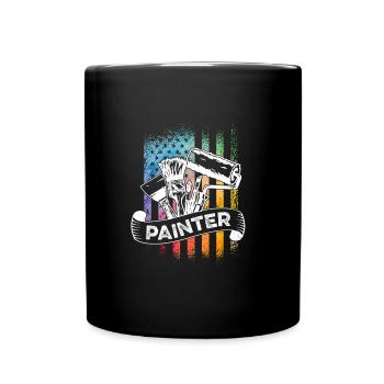 Painter Job Vintage Amerika Arbeiter - Tasse einfarbig - Schwarz - Vorne