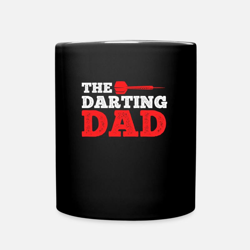 Papa darting Darts Herren Dartpfeile Dart - Tasse einfarbig - Schwarz