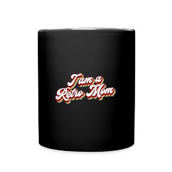 Retro Mama Family Mother Kids Mom - Full Colour Mug - black - Front