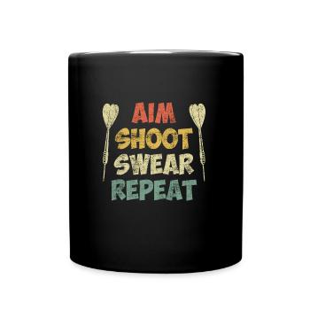 Fléchettes Viser Jurer Fléchettes Fléchettes - Mug uni - noir - Devant