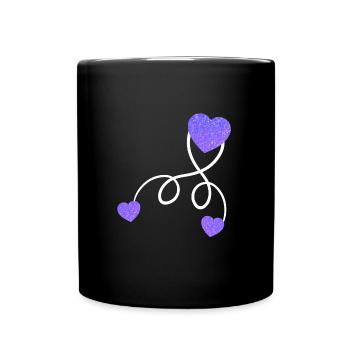 Pregnant Baby Love pregnant with twins - Full Colour Mug - black - Front