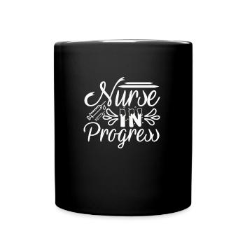 Nurse in Progress - Full Colour Mug - black - Front