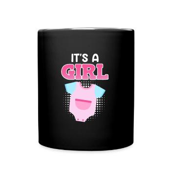 Girl Mama Pregnant with Girl Mama - Full Colour Mug - black - Front