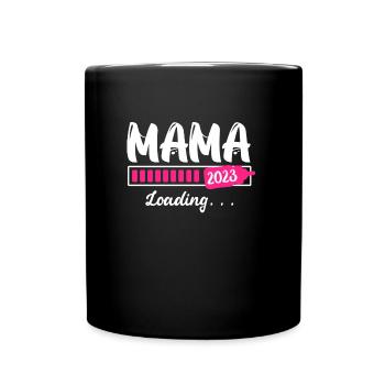 Mama to be 2023 pregnant with girl Mama - Full Colour Mug - black - Front