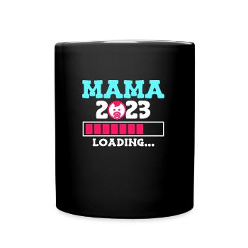 Mom 2023 Baby loading Pregnant with boy - Full Colour Mug - black - Front