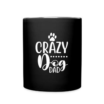 Papa chien fou - Mug uni - noir - Devant