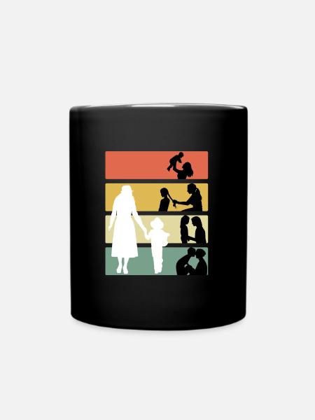 Mère à vie Famille Enfants Grandir Maman - Mug uni - noir