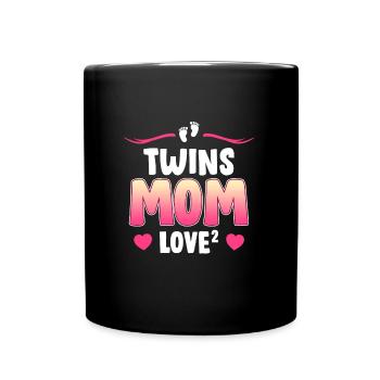 Maman Jumelle Love High 2 Mère de 2 Maman - Mug uni - noir - Devant