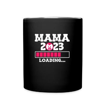 Mom 2023 Baby loading Pregnant with Girl - Full Colour Mug - black - Front