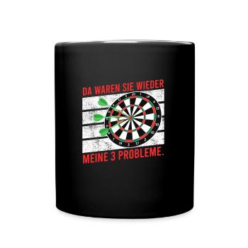 Il y a encore mes 3 problèmes de fléchettes joueurs de fléchettes - Mug uni - noir - Devant
