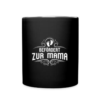 Promoted to Mom - Colleagues Family Mother Mom - Full Colour Mug - black - Front