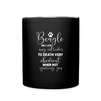 Sei die Person, für die dich dein Hund hält - Tasse einfarbig - Schwarz - Vorne