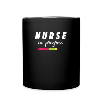 Infirmière au travail - Mug uni - noir - Devant