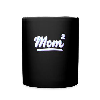 Mom hoch 2 Zwillinge Schwanger mit Zwillinge - Tasse einfarbig - Schwarz - Vorne