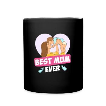 Meilleure maman de tous les temps Meilleure maman du monde Mère Enfant - Mug uni - noir - Devant