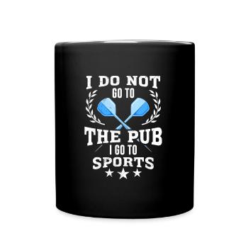 Pub Sports Darts Play Darts Hits Darts - Full Colour Mug - black - Front