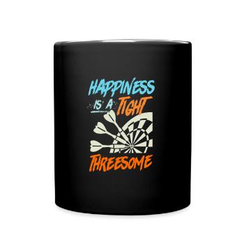 Le bonheur est un dicton serré thressome Dart - Mug uni - noir - Devant