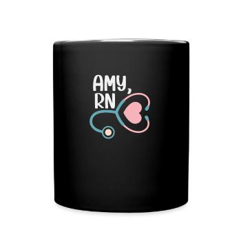 Infirmière Amy RN - Mug uni - noir - Devant
