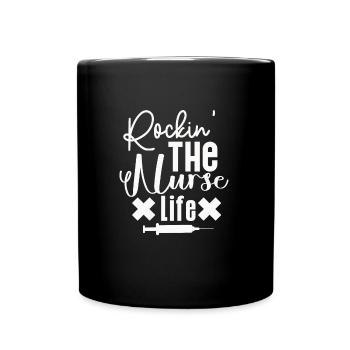 Rockin The Nurse Life - Full Colour Mug - black - Front