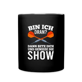 Dart spielen Dart Flights Darts Punktzahl Dart - Tasse einfarbig - Schwarz - Vorne