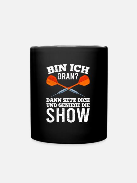 Dart spielen Dart Flights Darts Punktzahl Dart - Tasse einfarbig - Schwarz